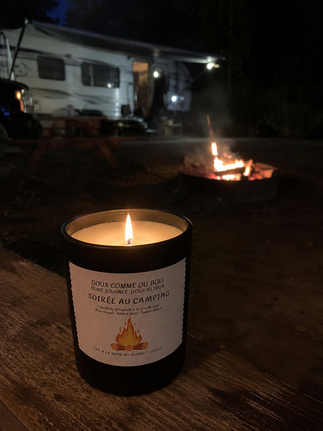 Bougie | Soirée au camping